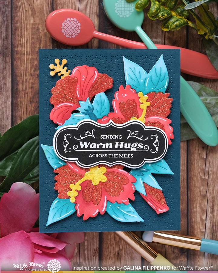 Waffle Flower - Vintage Label 1 Die