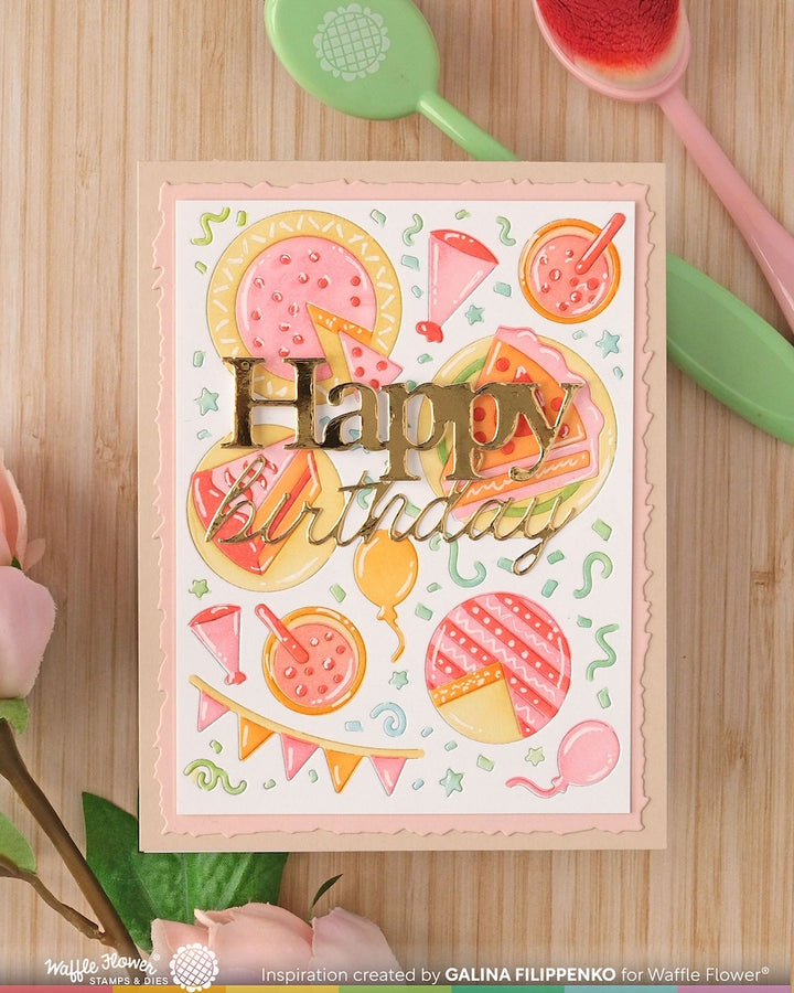 Waffle Flower - Script Birthday Die