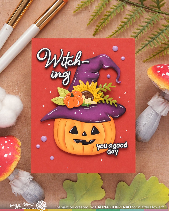 Waffle Flower Spellcial Icons Die - handmade card project by Galina