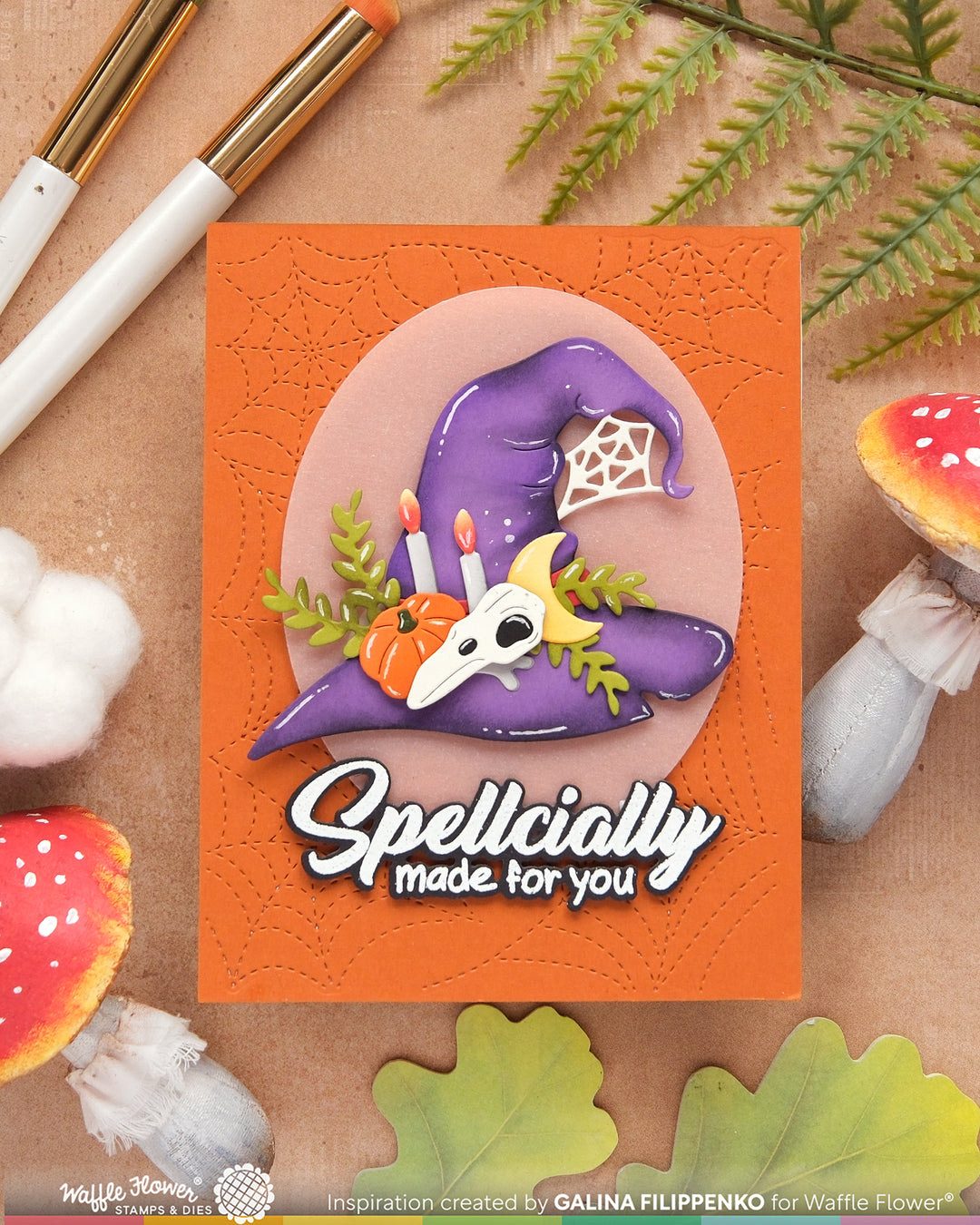 Waffle Flower Spellcial Icons Die - handmade card project by Galina, photo 2