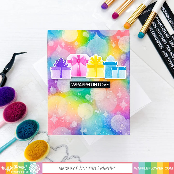 Waffle Flower - Bokeh Stencil Trio