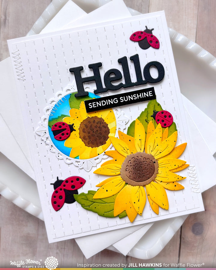 Waffle Flower Simple Greetings Trio Die - handmade card project by Jill, photo 2