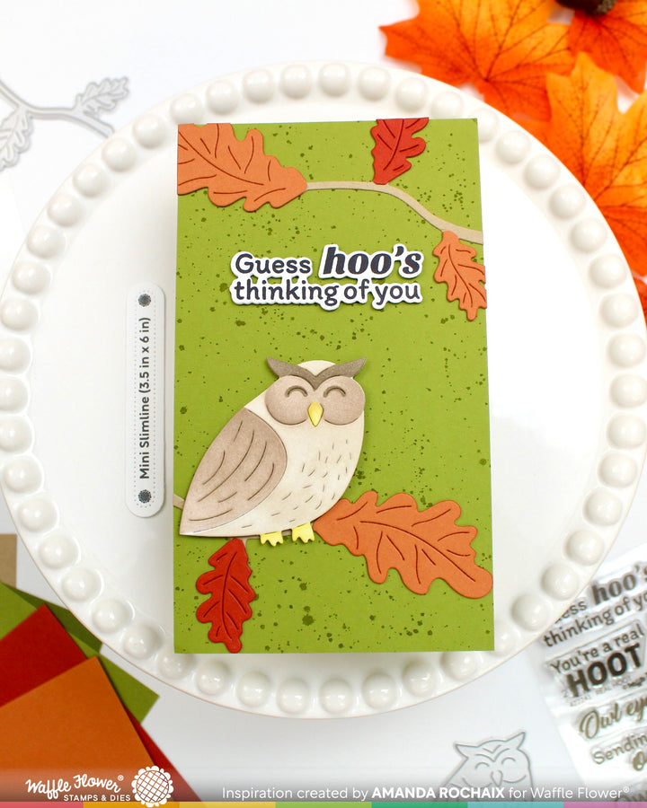 Waffle Flower Autumn Branch Die - handmade card project by Amanda