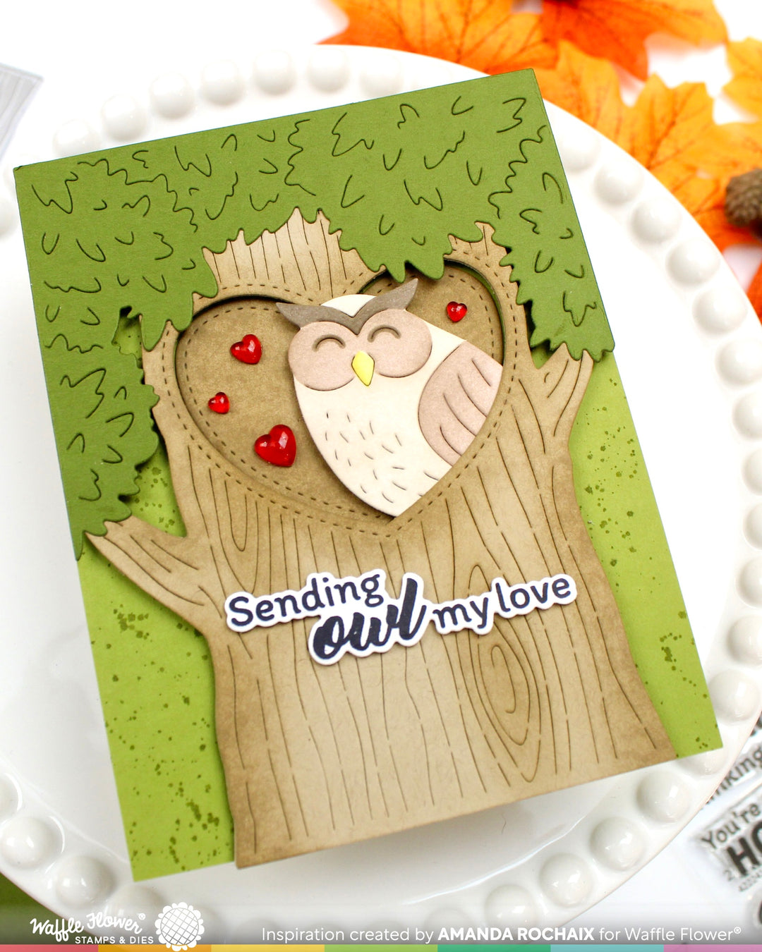 Waffle Flower Woodland Hugs Die - handmade card project by Amanda, photo 2