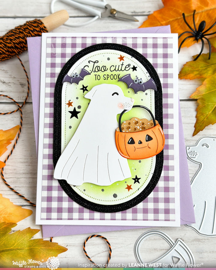 Waffle Flower Happy Haunting Dog Die - handmade card project by Leanne