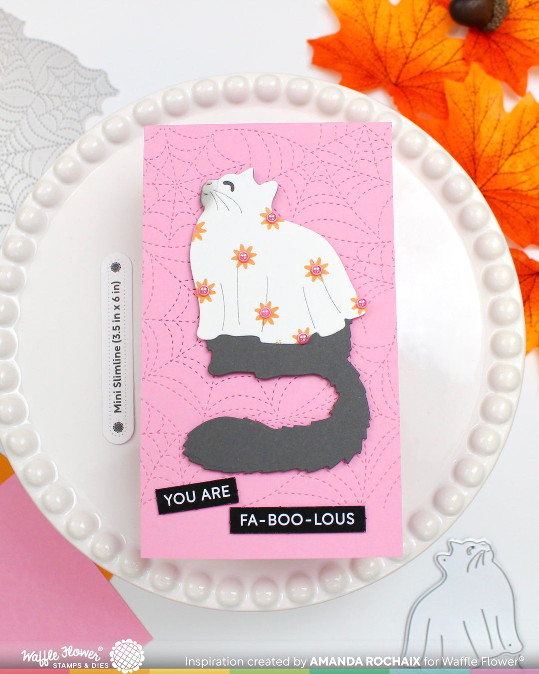 Waffle Flower Happy Haunting Cat Die - handmade card project by Amanda