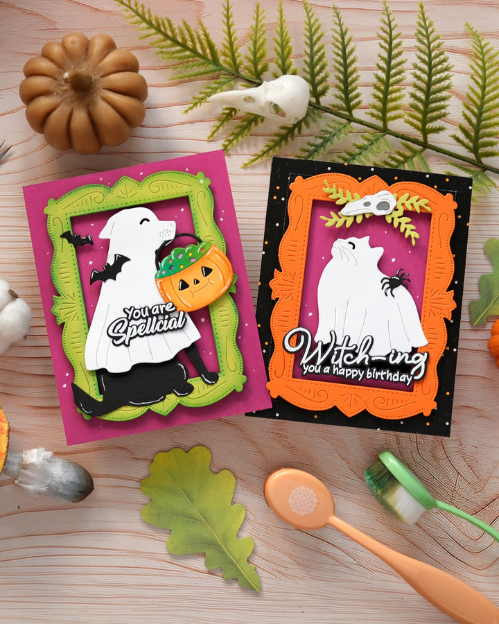 Waffle Flower Happy Haunting Cat Die - handmade card project by Galina, photo 4