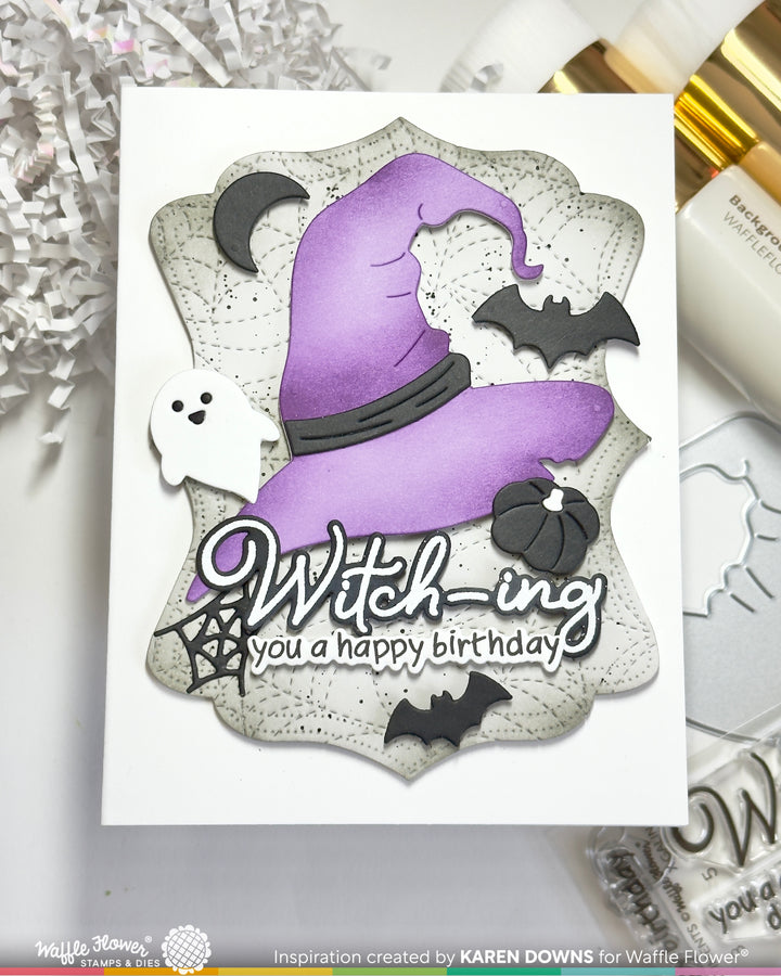 Waffle Flower Spellcial Icons Die - handmade card project by Karen, photo 2