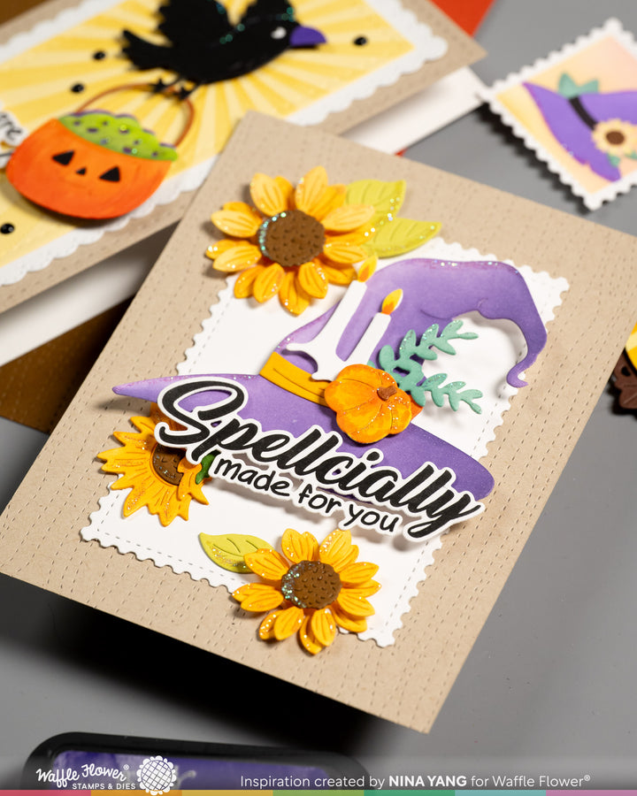 Waffle Flower Spellcial Icons Die - handmade card project by Nina, photo 2