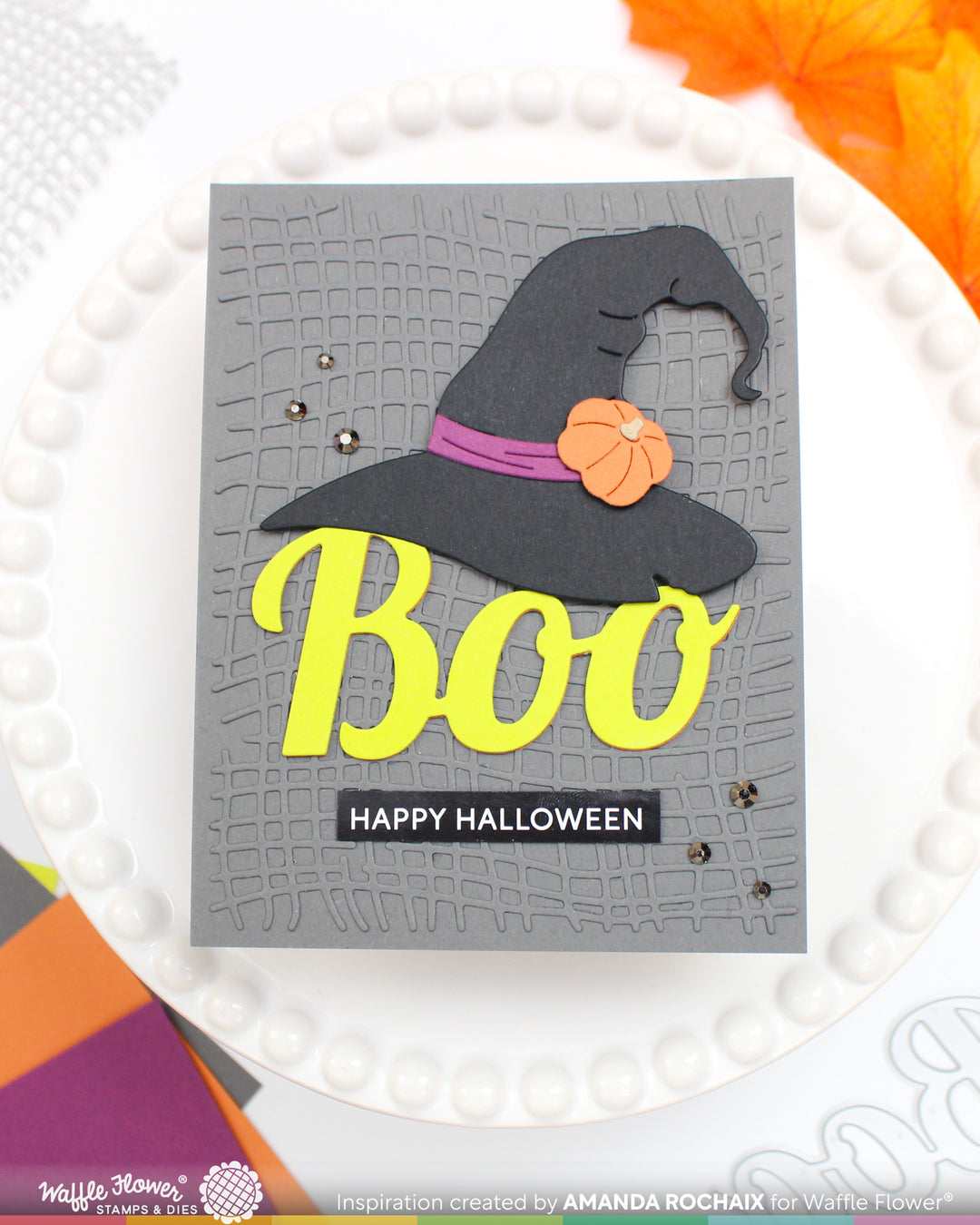 Waffle Flower Spellcial Icons Die - handmade card project by Amanda