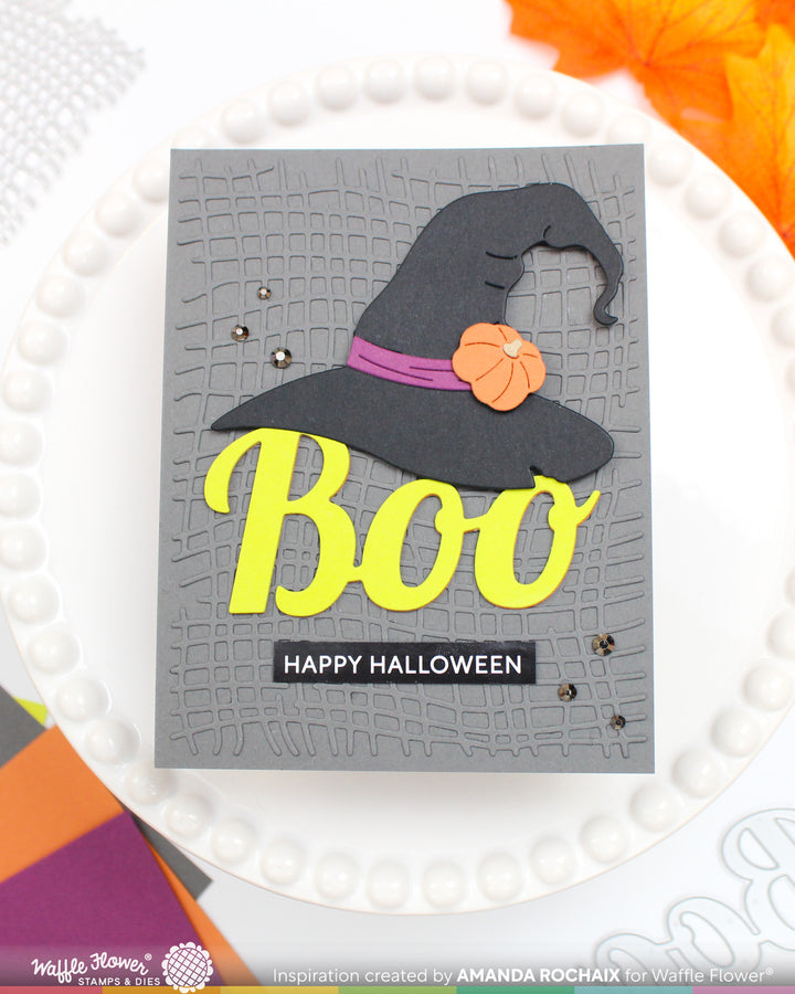 Waffle Flower Spellcial Icons Die - handmade card project by Amanda