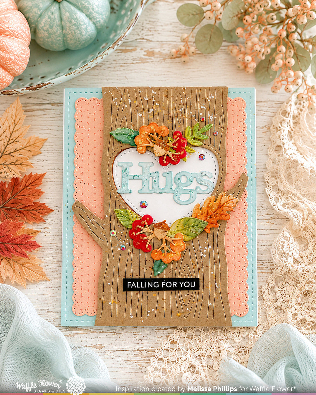Waffle Flower Woodland Hugs Die - handmade card project by Melissa, photo 3