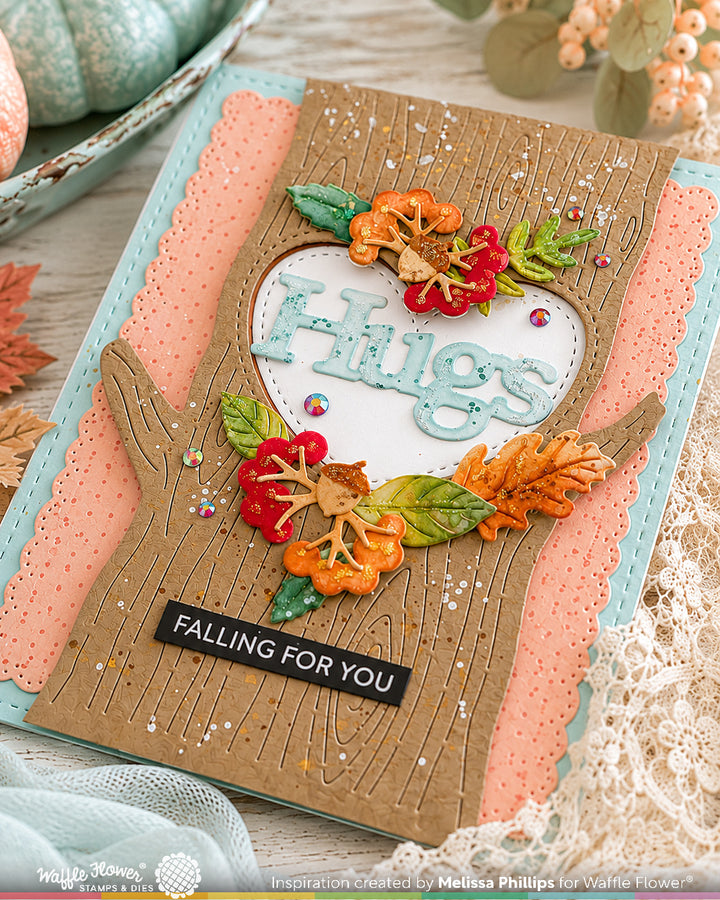 Waffle Flower Woodland Hugs Die - handmade card project by Melissa