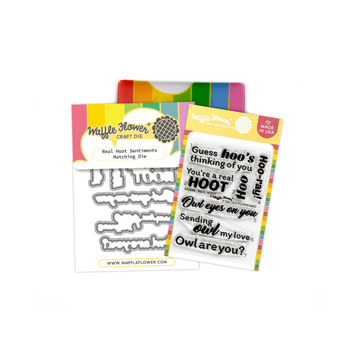 Waffle Flower Real Hoot Sentiments Combo - product packaging, front view