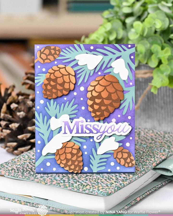 Waffle Flower - Miss You Word Die