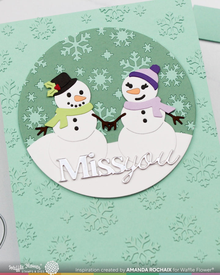 Waffle Flower - Miss You Word Die