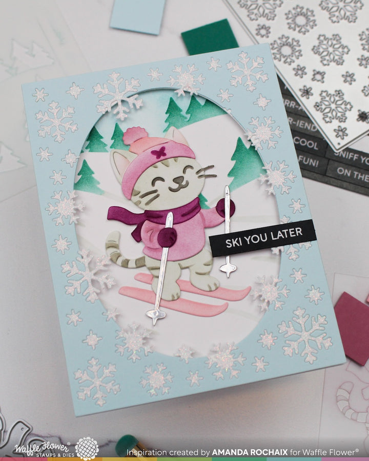 Waffle Flower - Snowy Hills Stencil