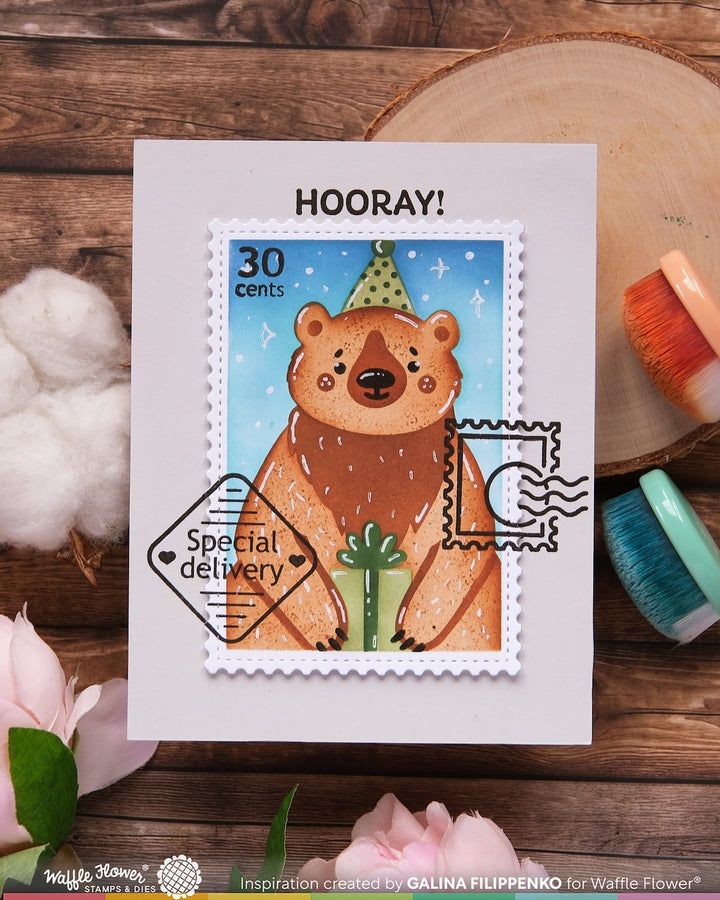 Waffle Flower - Nesting Postage Collage Blocks Die