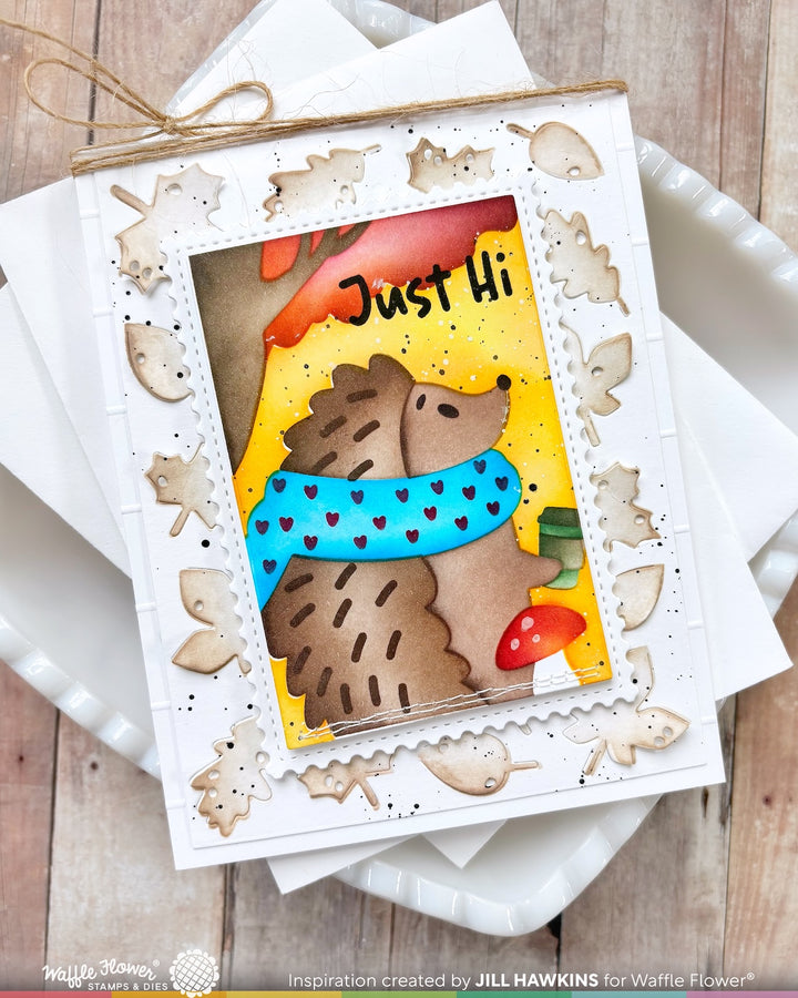 Waffle Flower - Nesting Postage Collage Mush Love Stencil