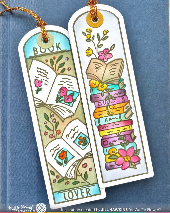 Waffle Flower - Round Bookmark - Book Lover Stamp Set