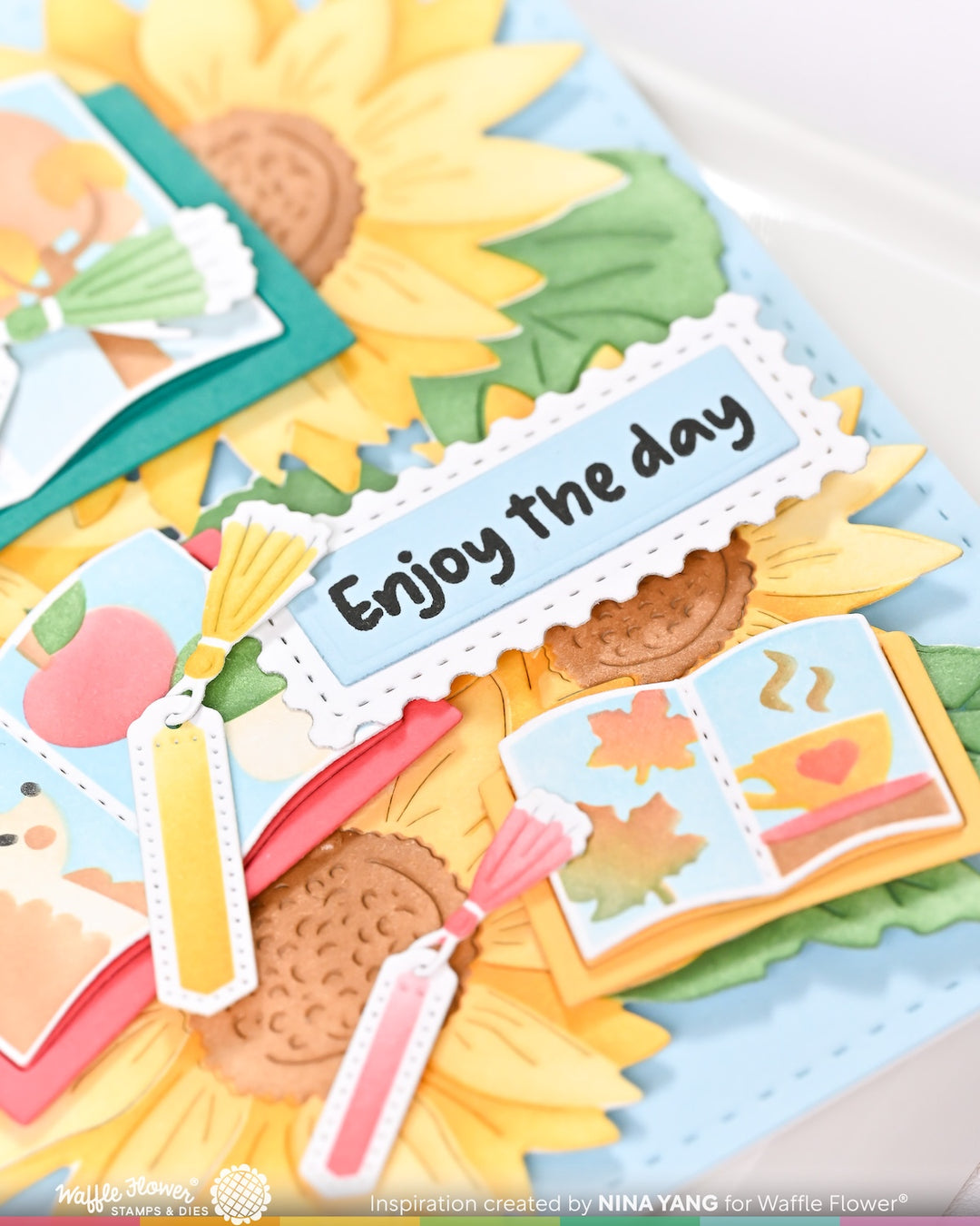 Waffle Flower - Open Book Trio Fall Stencil