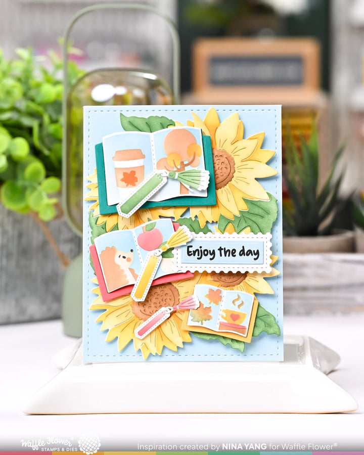 Waffle Flower - Open Book Trio Fall Stencil