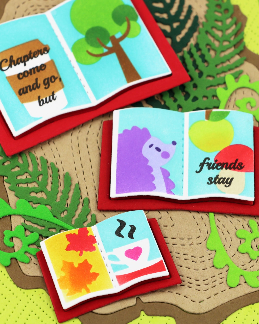 Waffle Flower - Open Book Trio Fall Stencil