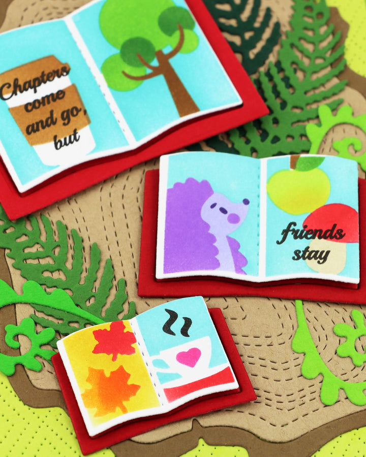 Waffle Flower - Open Book Trio Fall Stencil