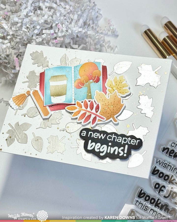 Waffle Flower - Open Book Trio Fall Stencil