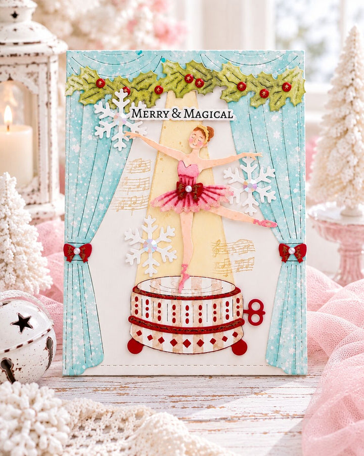 Project made with the Waffle Flower Ballerina Music Box Die by Melissa