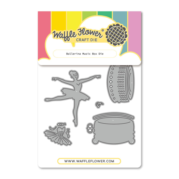 Waffle Flower Ballerina Music Box Die in its packaging