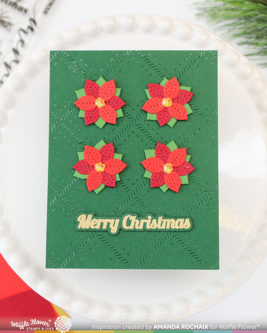 Project made with the Waffle Flower Postage Collage Christmas Icons Die by Amanda