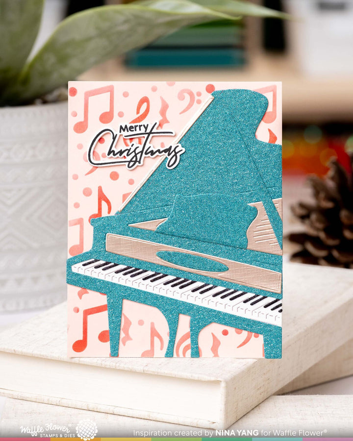 Project made with the Waffle Flower Grand Piano Die by Nina