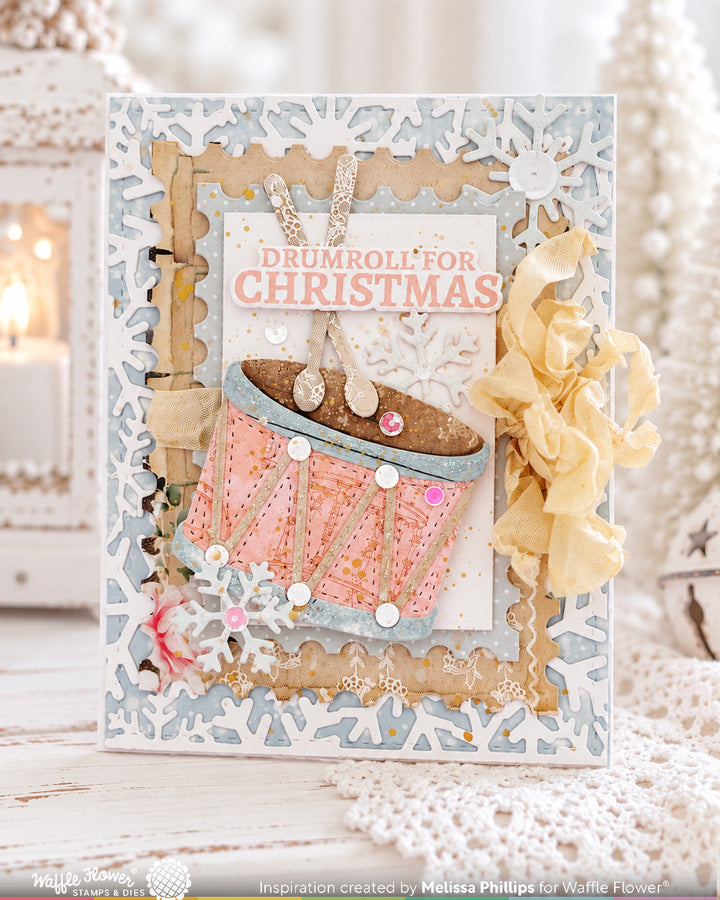 Project made with the Waffle Flower Happy Drum Die by Melissa