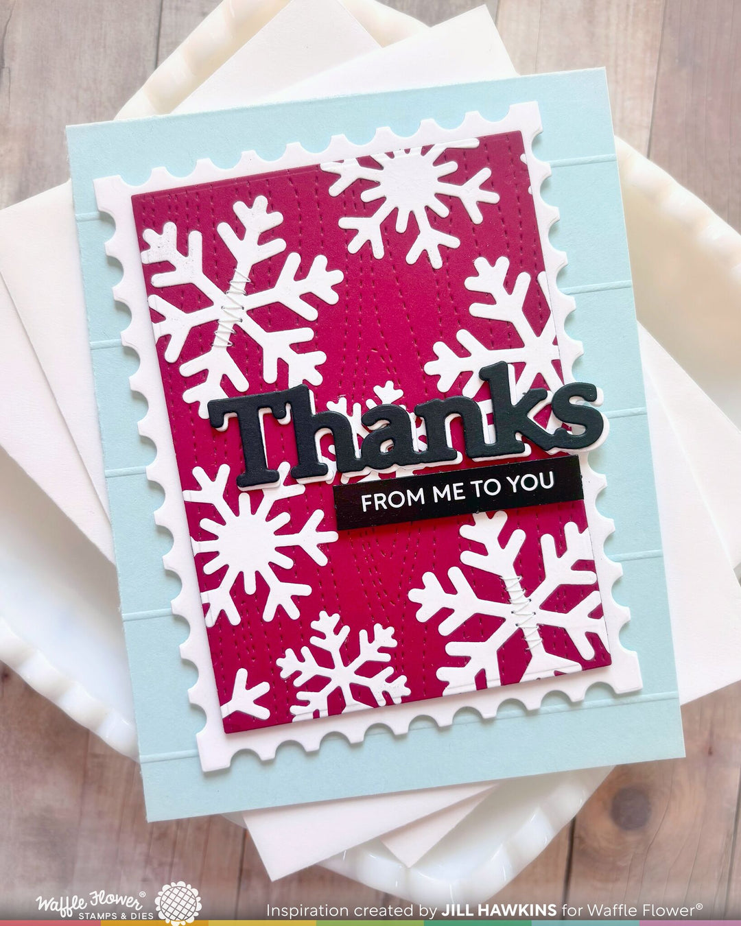 Project made with the Waffle Flower Snowflake Frame Die by Jill
