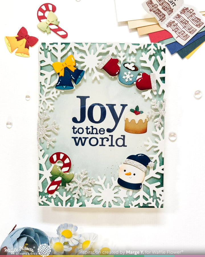 Project made with the Waffle Flower Snowflake Frame Die by Marge