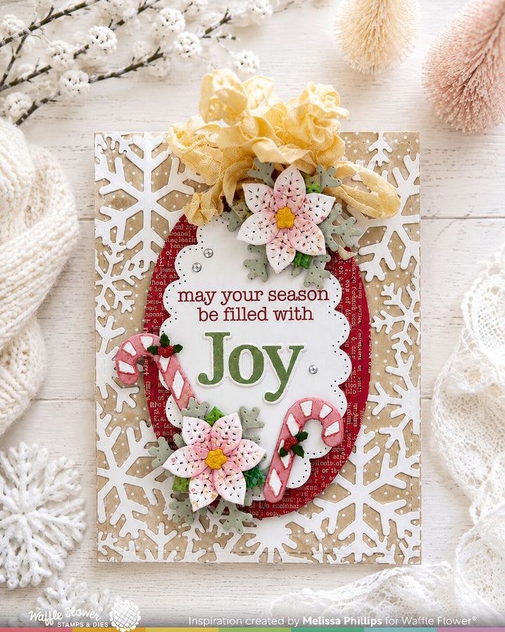 Project made with the Waffle Flower Snowflake Frame Die by Melissa