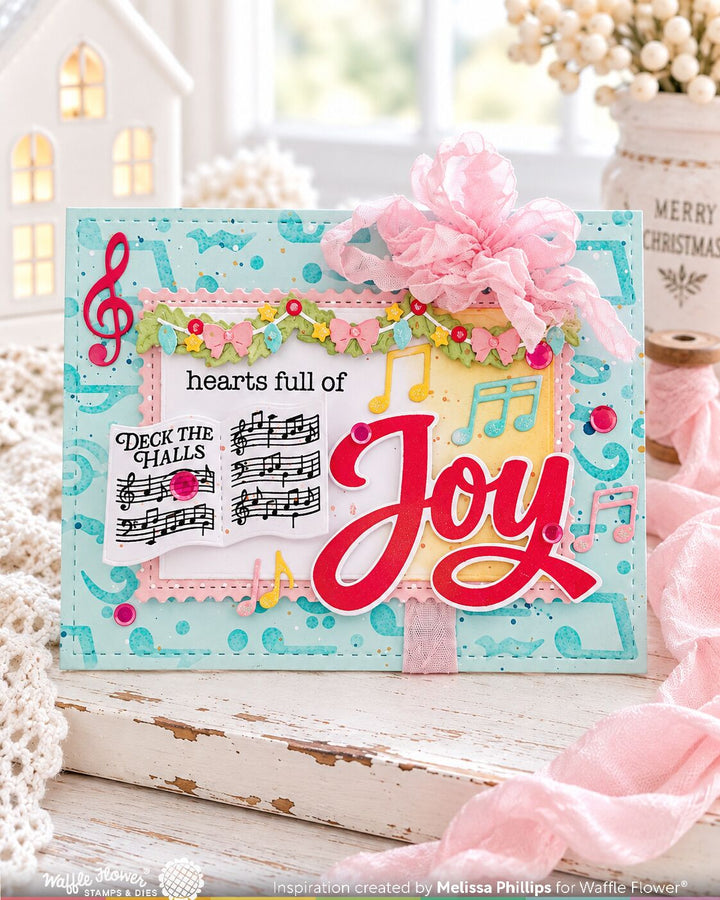 Project made with the Waffle Flower Sheet Music Die by Melissa