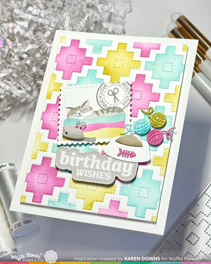 Waffle Flower - Happy Birthday Stamp Set