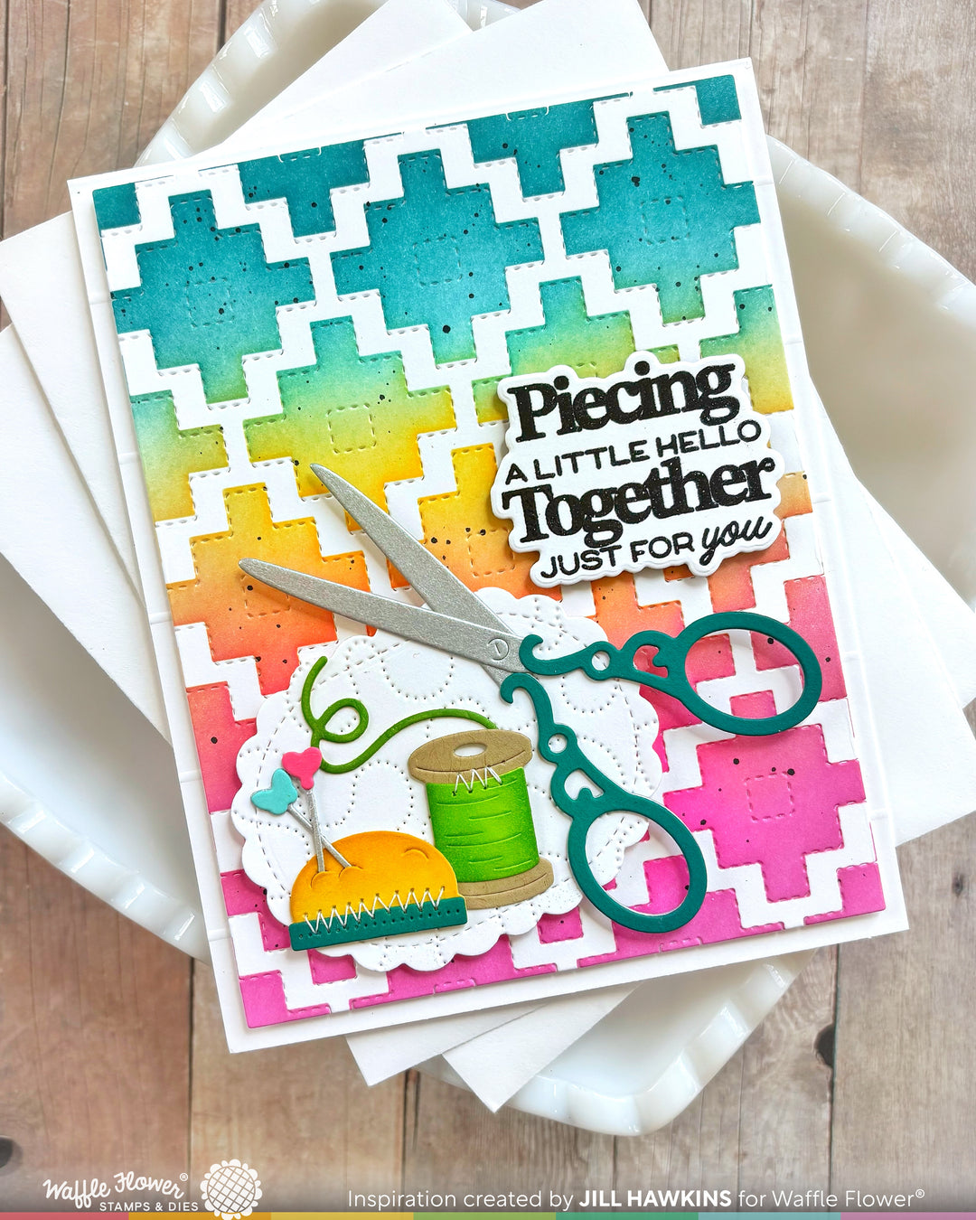 Waffle Flower - Quilted Squares Stencil