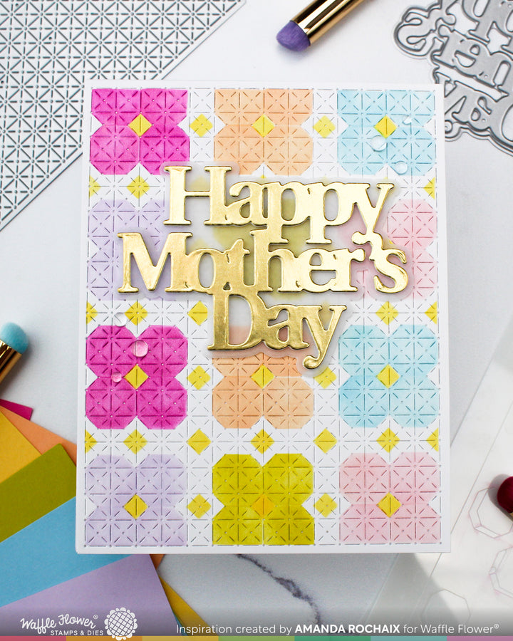 Waffle Flower - Quilted Petals Stencil