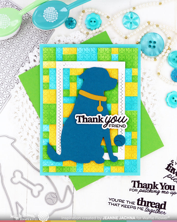 Waffle Flower - Patchwork Stencil