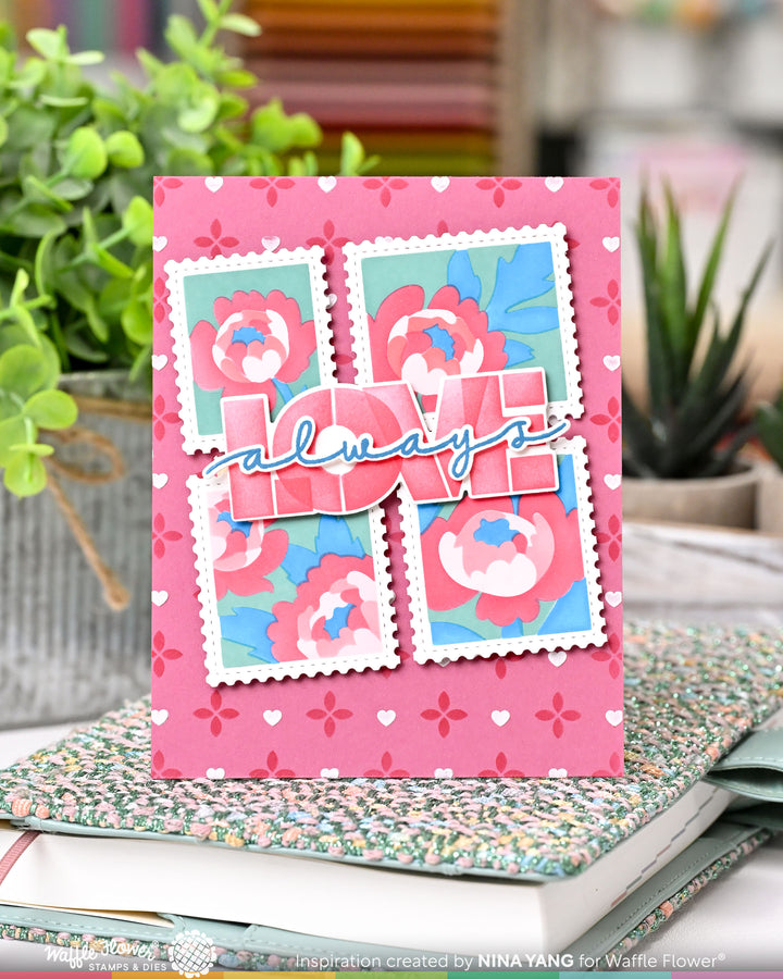 Waffle Flower - Overlapping Love Additions Combo Stamps & Dies