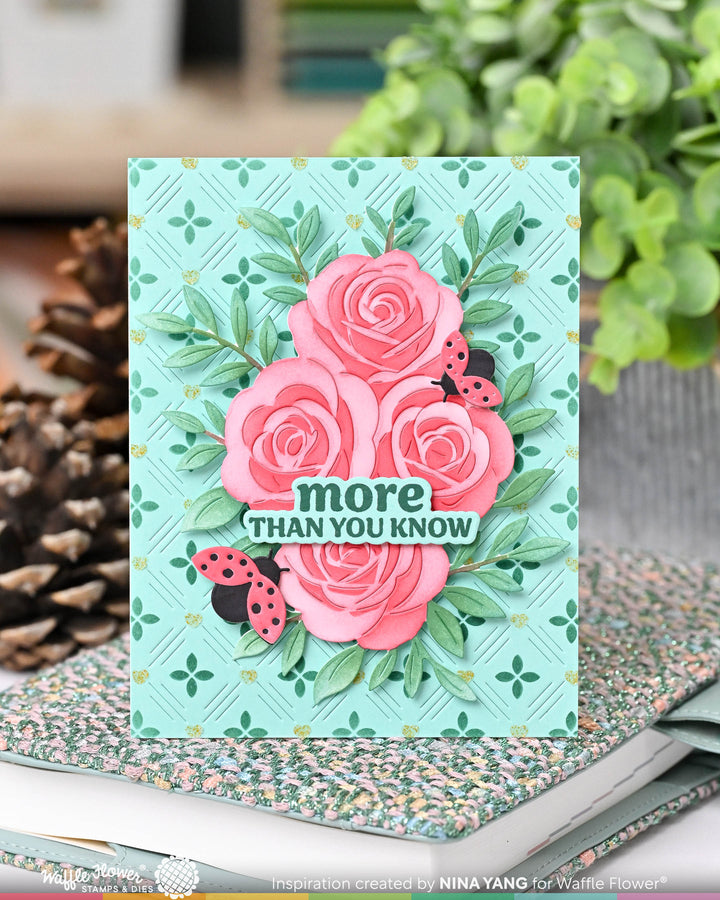 Waffle Flower - Rose Bouquet Stencil