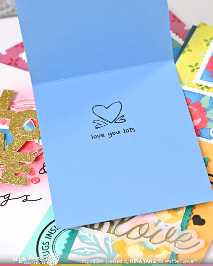 Waffle Flower - Inside Accents - Hearts Stamp Set