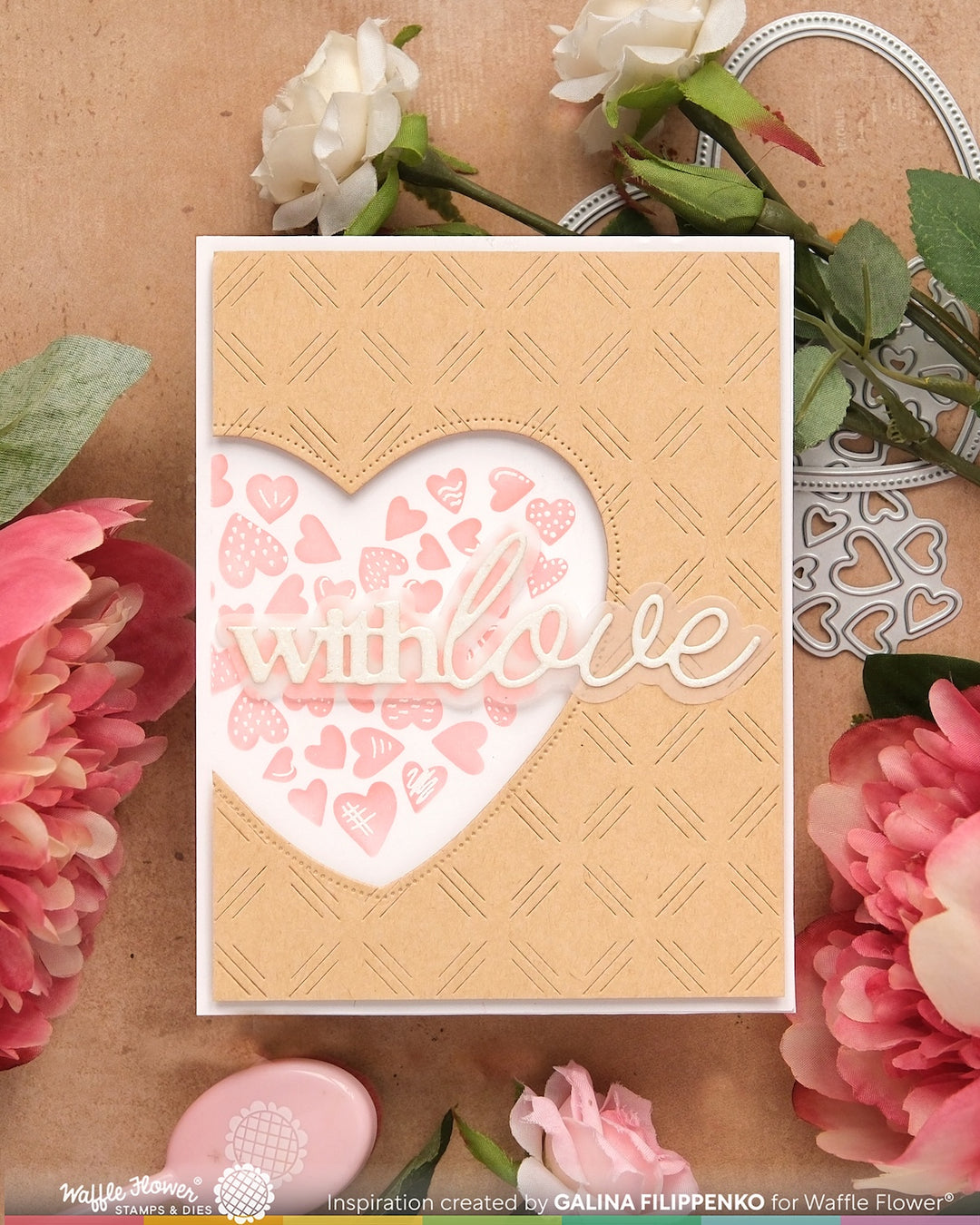 Waffle Flower - With Love Word Die