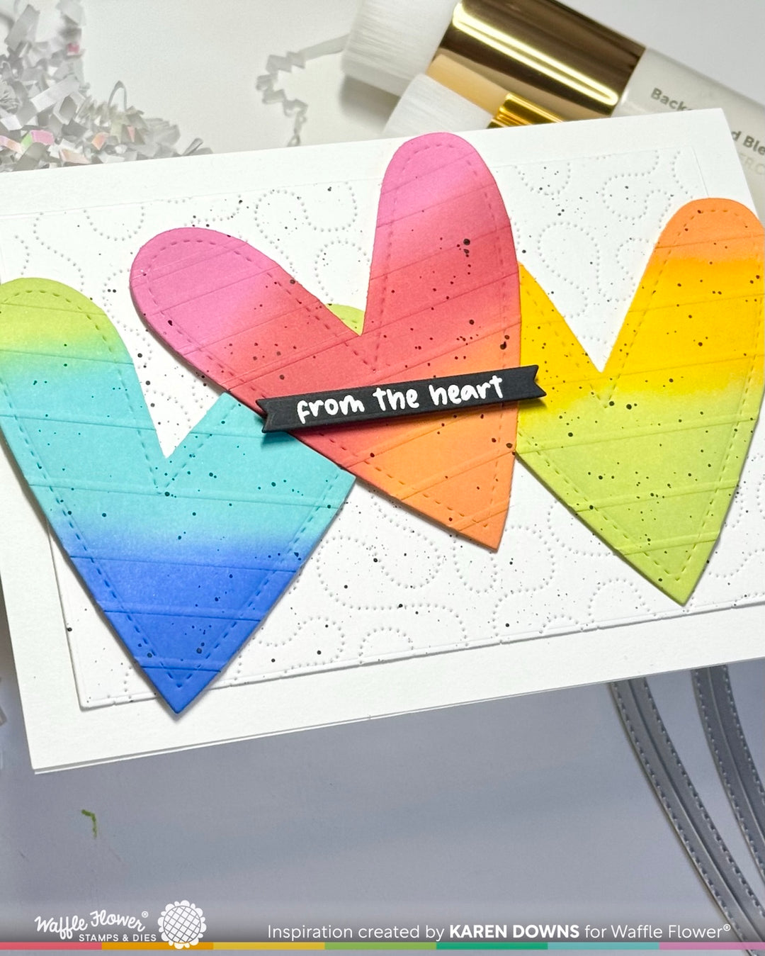 Waffle Flower - Double Stitched Hearts Die