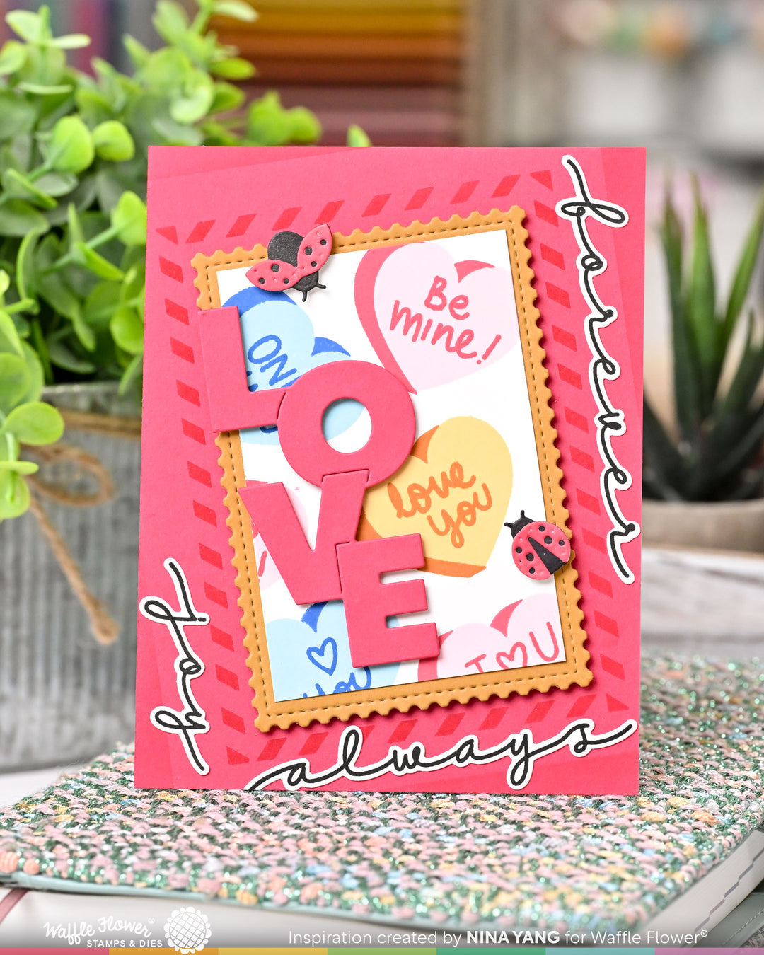 Waffle Flower - Overlapping Love Additions Combo Stamps & Dies