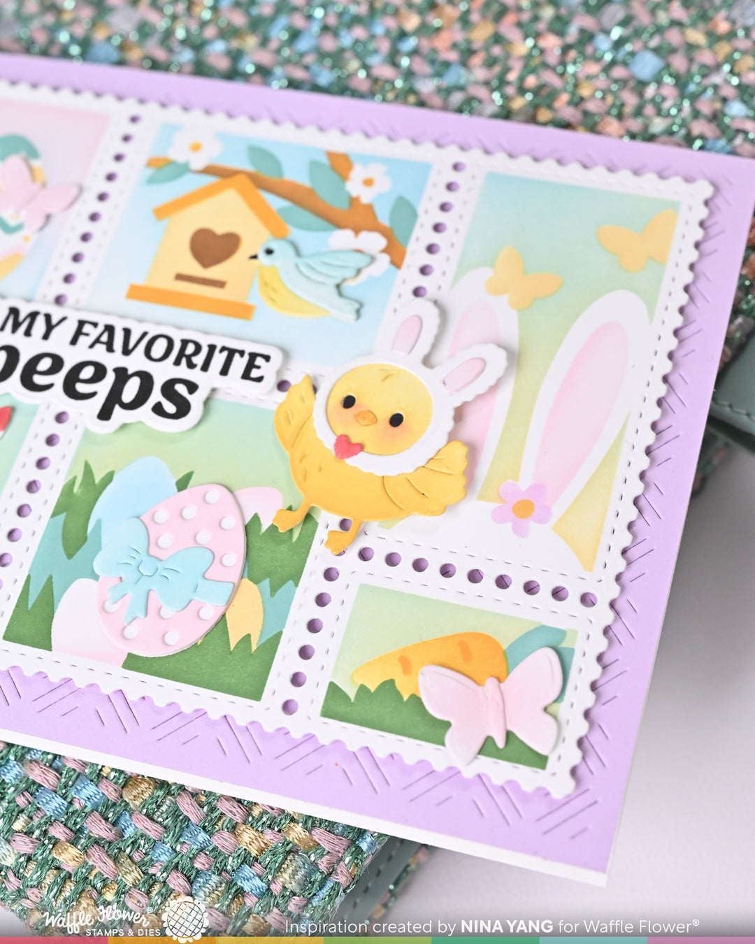 Waffle Flower - Dashed Diamond Texture Die