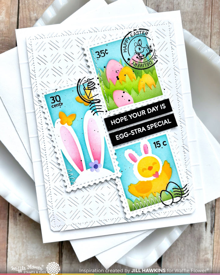 Waffle Flower - Dashed Diamond Texture Die